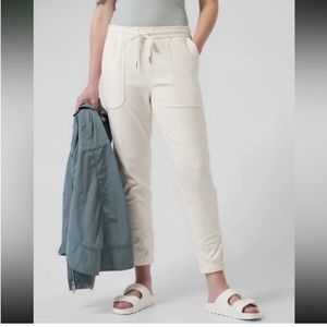 Athleta Cream Track Pants